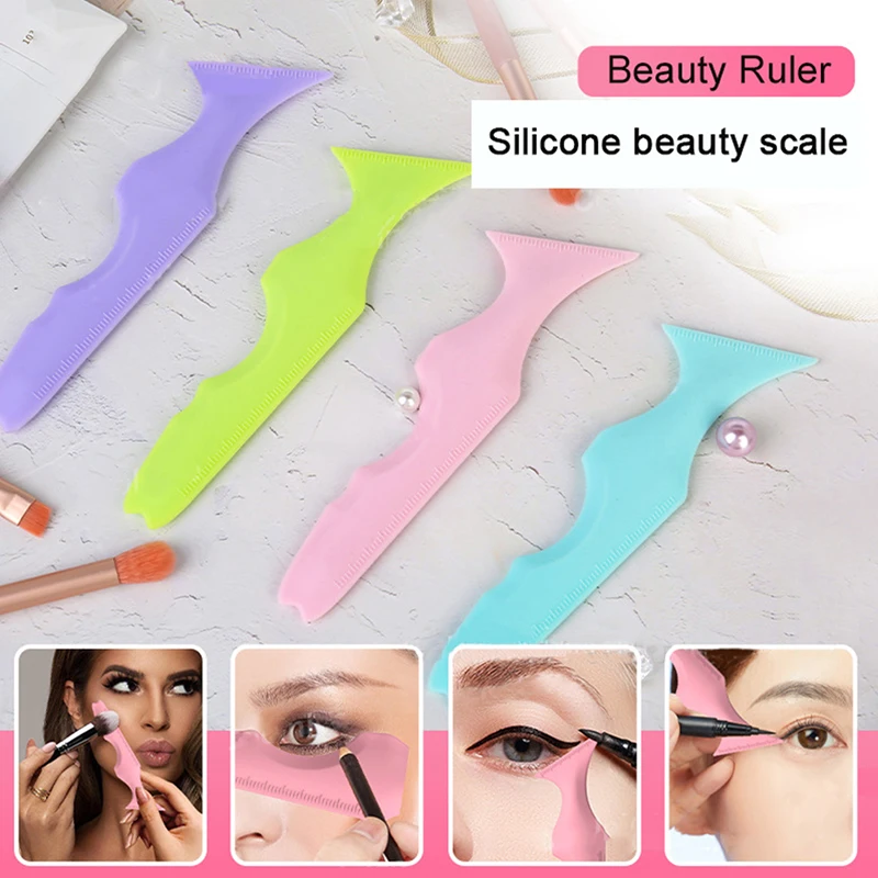 

1PC New Silicone Eyeliner Ruler Multi-Functional Eye Makeup Assist Eyeliner Tool Eyelash Paint Lipstick Silicone Beauty Ruler