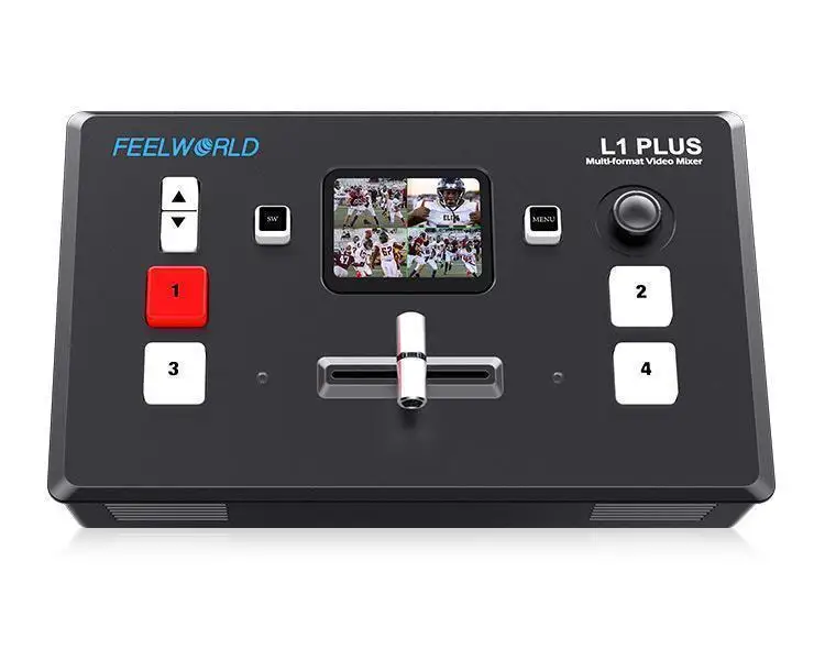 Фото Видеомикшер FEELWORLD L1 PLUS для нескольких камер, 4K-вход, 2-дюймовый сенсорный экран, управление PTZ, быстрая передача данных через USB3.0 №2