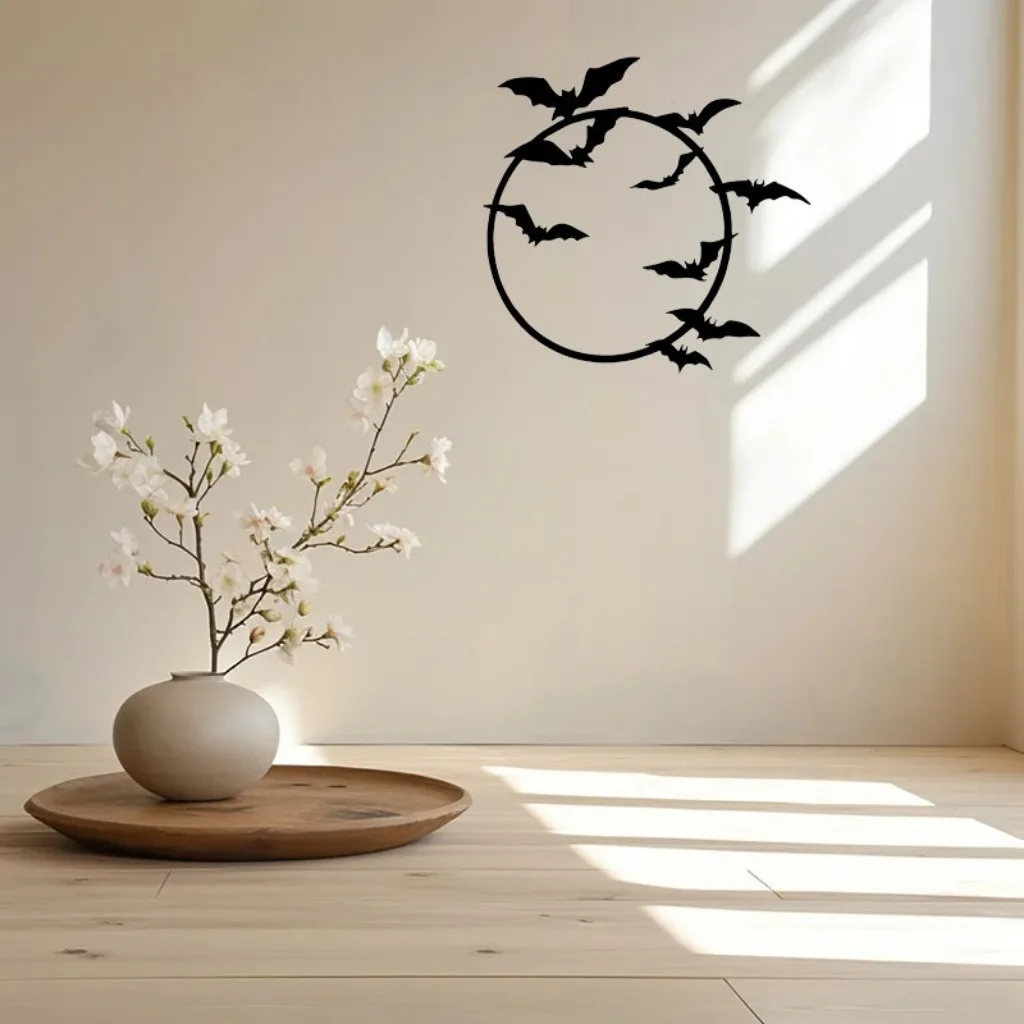 Металлический Настенный Декор С Летучей Мышью Подвесной Знак На Тему Хэллоуина