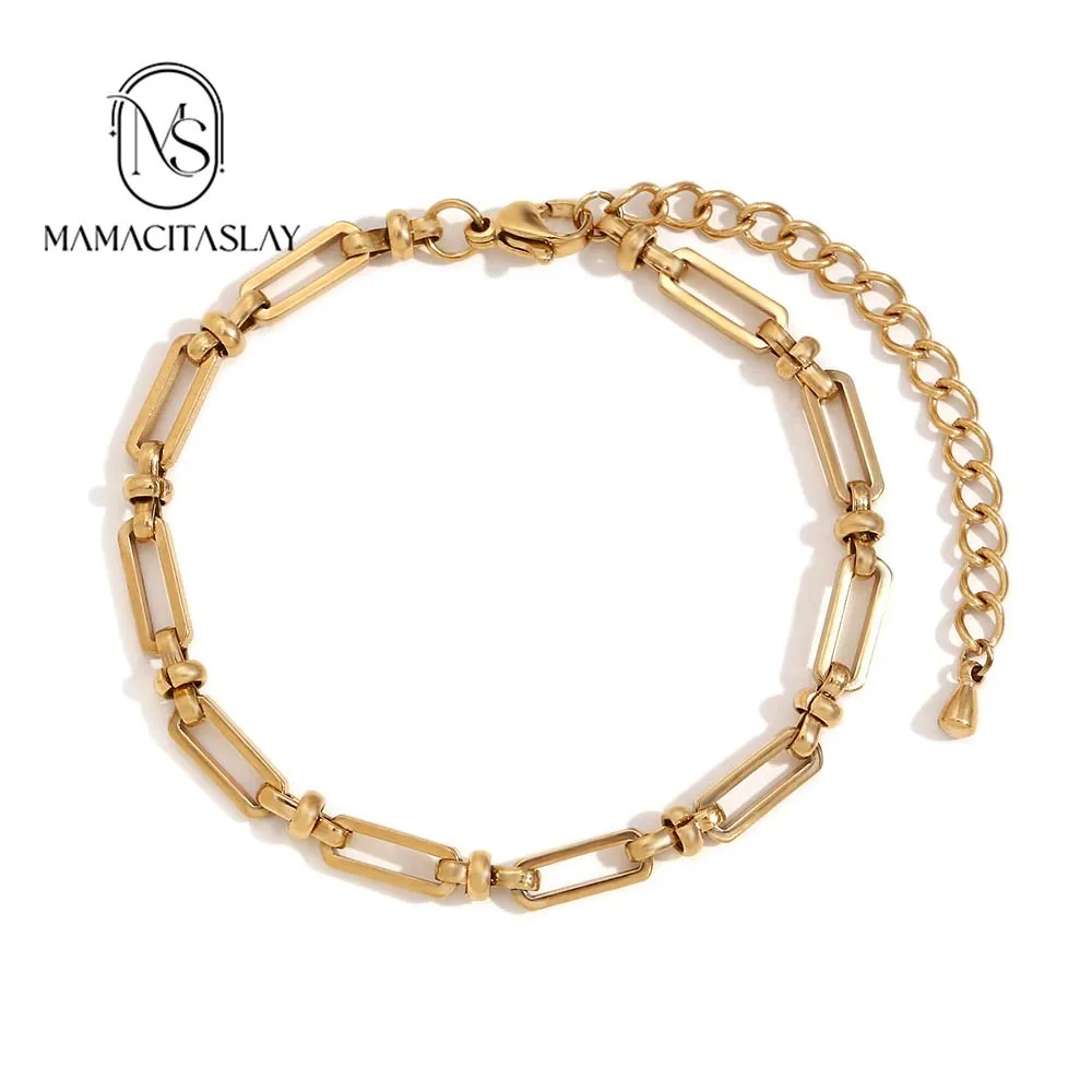 Браслеты MamacitaSlay в минималистичном стиле с застежкой-крестиком Женские Ювелирные