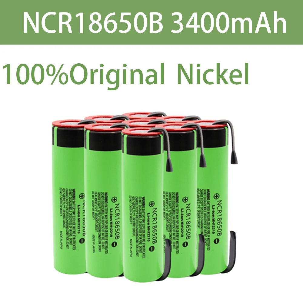 

Nieuwe Originele 18650 Batterij NCR18650B 3.7V 3400Mah 18650 Lithium Oplaadbare Batterij Lassen Nikkel Vel Batterijen