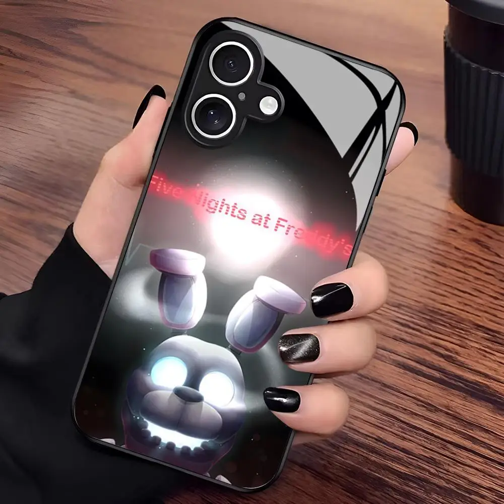 Чехол для телефона Fnaf Five-nights At F-fredd-y для Samsung Galaxy S24 S26 S25 S23 S22 S21 S20 FE Edge Plus Ultra, черный, стеклянный (art.: 3920db396b016) - 3920db396b016