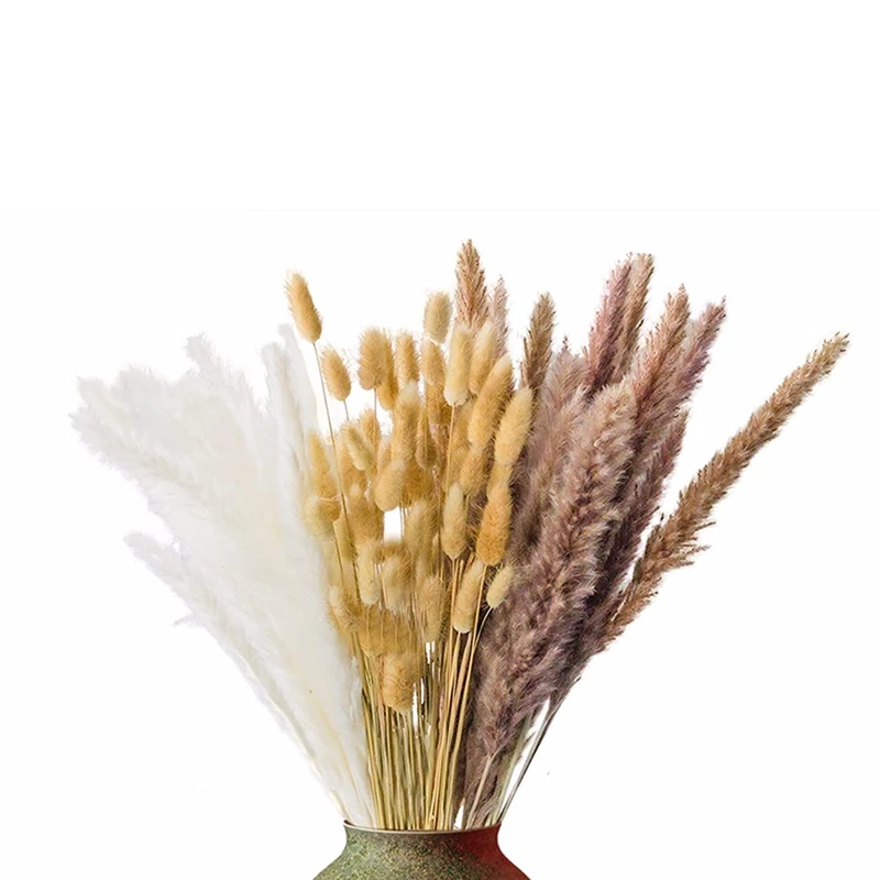 

Сушеная пампасная трава, 80 шт., высота-18 дюймов, сушеная пампасная трава-натуральные пампасы, Цветочный декор для свадьбы оптом