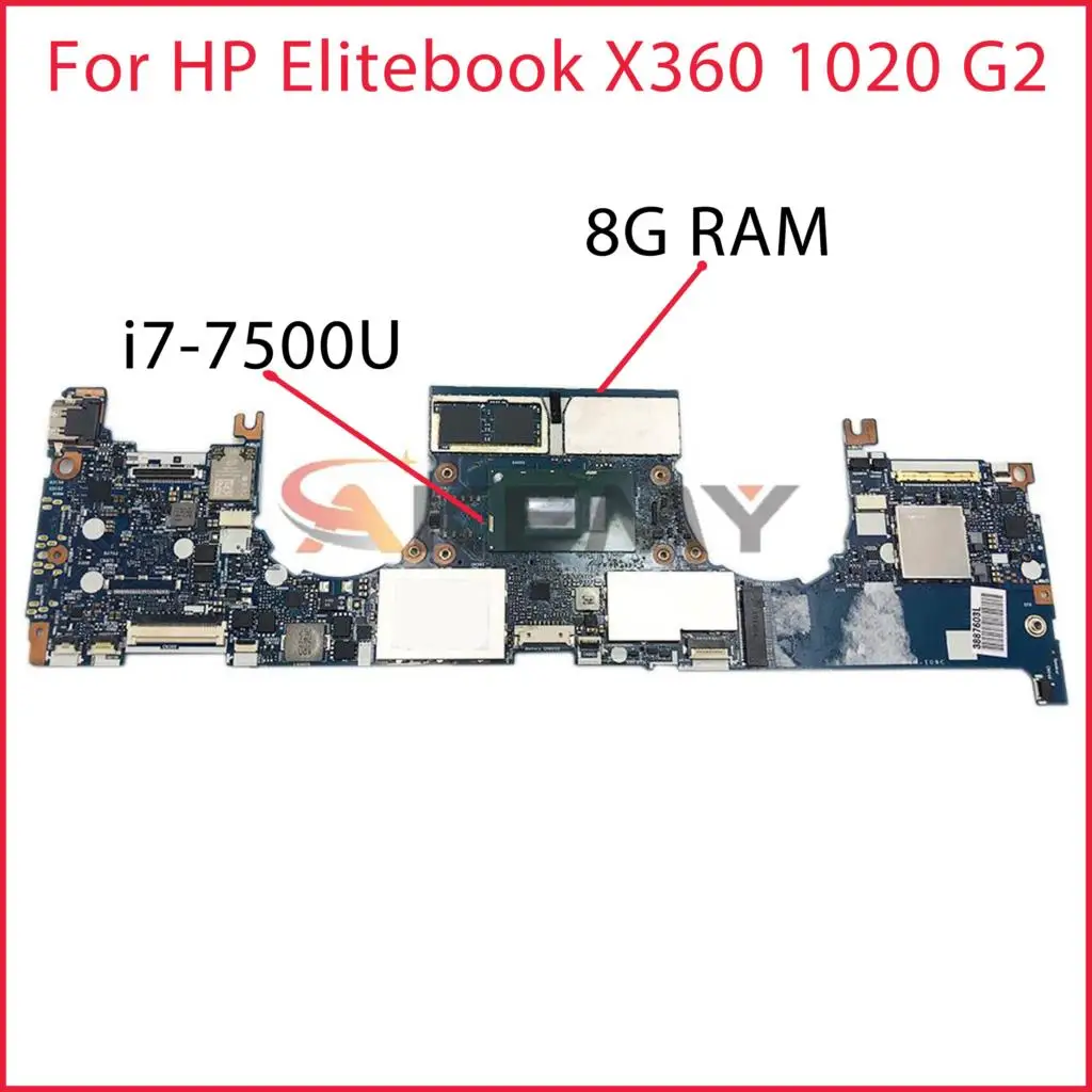 

Motherboard For HP Elitebook X360 1020 G2 i7-7500U 8GB Laptop Motherboard 937426-001 937426-601 Function