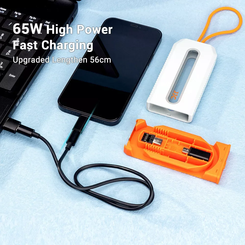 

2023 JJC 65W Cable Adapter Kit USB Type C Cable to 3 Types USB Adapter Combination Set and OTG Adapter USB C Type Charging Data