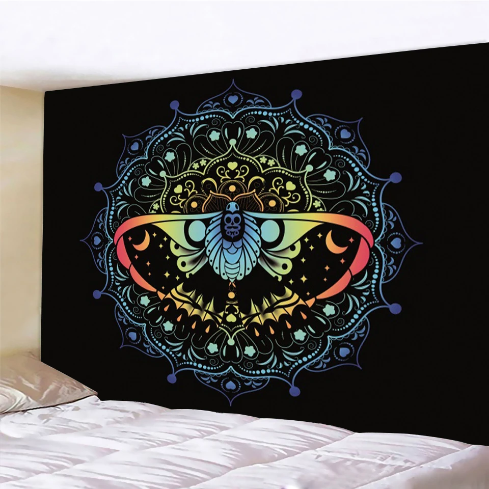 

Mandala Pattern Wall Tapestry Classical Pattern Butterfly Witchcraft Psychedelic Flower Fabric Bedroom Living Room Home Decor