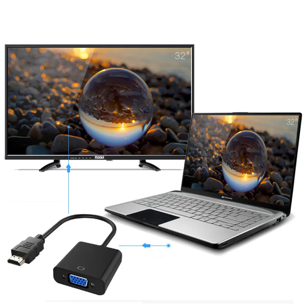 Переходник с HDMI на VGA 1080P