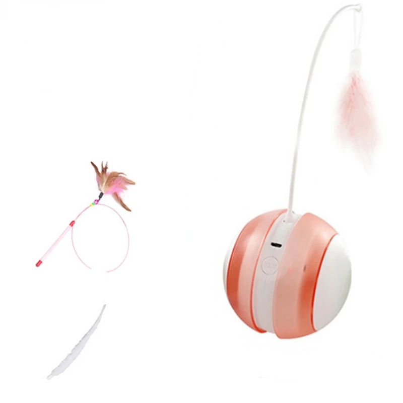 

Игрушка для кошек, самоснимающая заложенность, автоматический вращающийся мяч для кошек, Электрический звуковой стакан для зарядки, игрушка для кошек