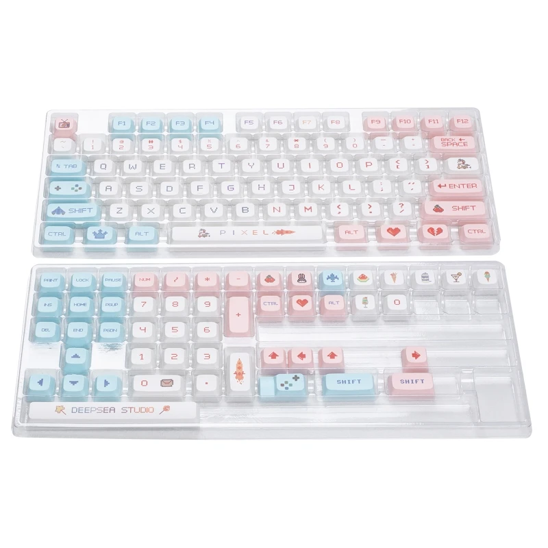 

Механическая клавиатура с высотой XDA, 125 клавиш, Пиксельная война, тема PBT, сублимация, механическая клавиатура, колпачок для переключателей cherry MX, персонализированная 3XUE