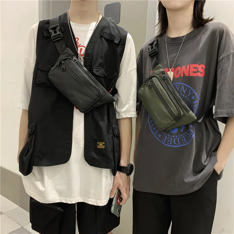

Toughslhs new men's and women's waist bag trend outdoor waist bag storage bag close fitting anti-theft chest Bag Messenger Bag
