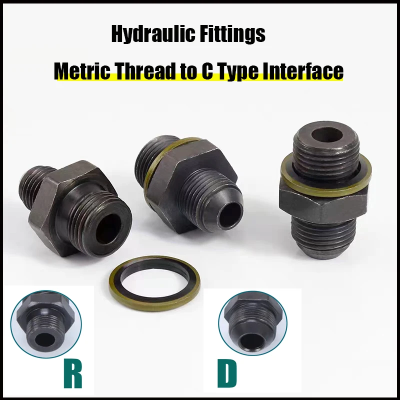 

Hydraulic Fittings Connector Carbon Steel Metric Thread M10 M12 M14 M16 M18 M20 M22 to D Type High Pressure Oil Tubing Joints