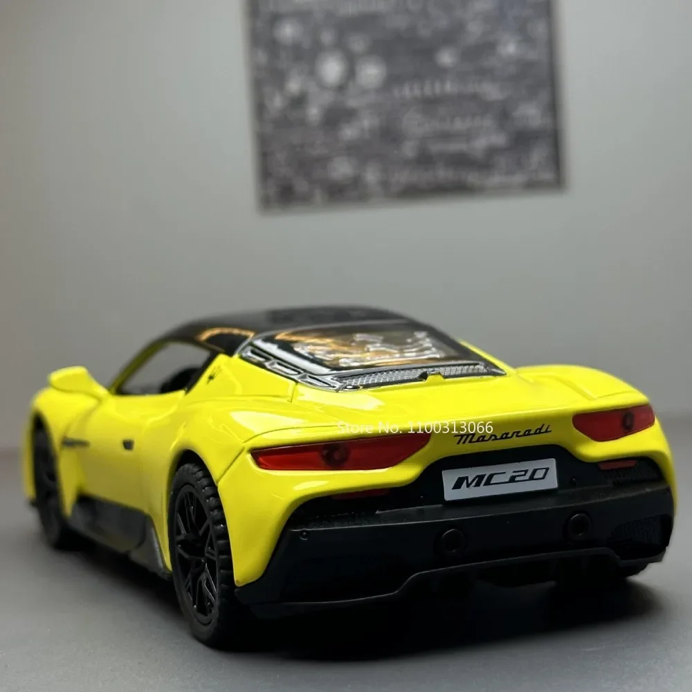 Maserati MC20 Литая Под Давлением Модель Автомобиля Масштаб 1/32 Металлический Корпус Со