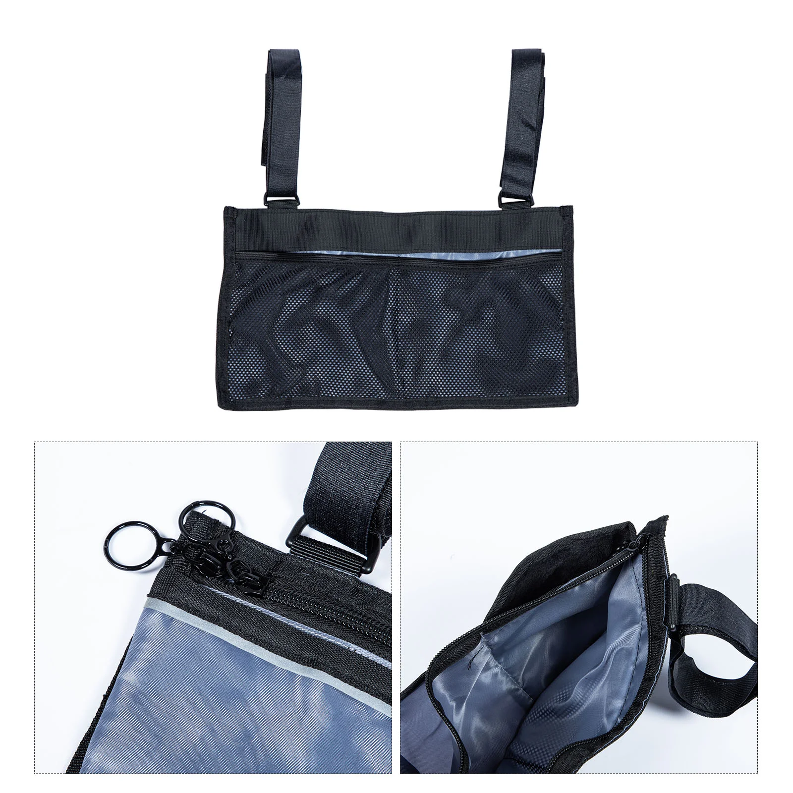 

Storage Tote Organizer Bag Rolling Walker Armrest Side Bag Storage Backpack