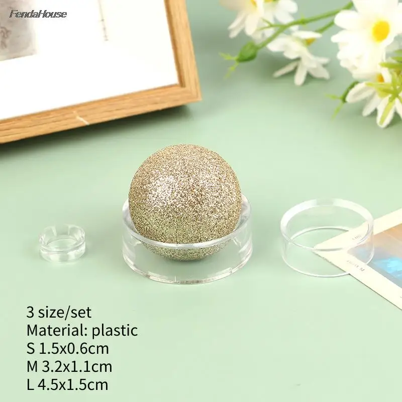 

3size/Set Crystal Ball Base Support Rack Transparent Jade Display Stand Sphere Holder Jewelry Gemstones Storage Organizer Shelf