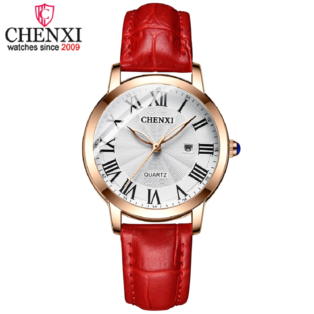 CHENXI New Women Watch Top Luxury Brand Fashion Casual Ladies Watches Leather Quartz Waterproof Wristwatches Relogio Feminino