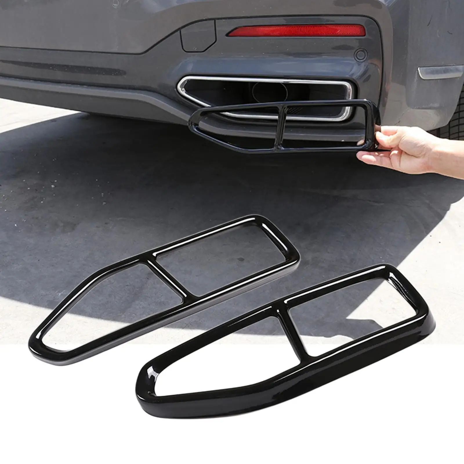 

2 Pieces Tail Throat Pipe Frame for 7 G11 G12 Auto Accessories
