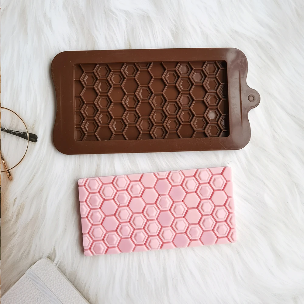 

Silicone Honeycomb Chocolate Mold Square Shapes Cake Mould Jelly Candy 3D DIY Kitchen Accessories Reusable Baking Tools