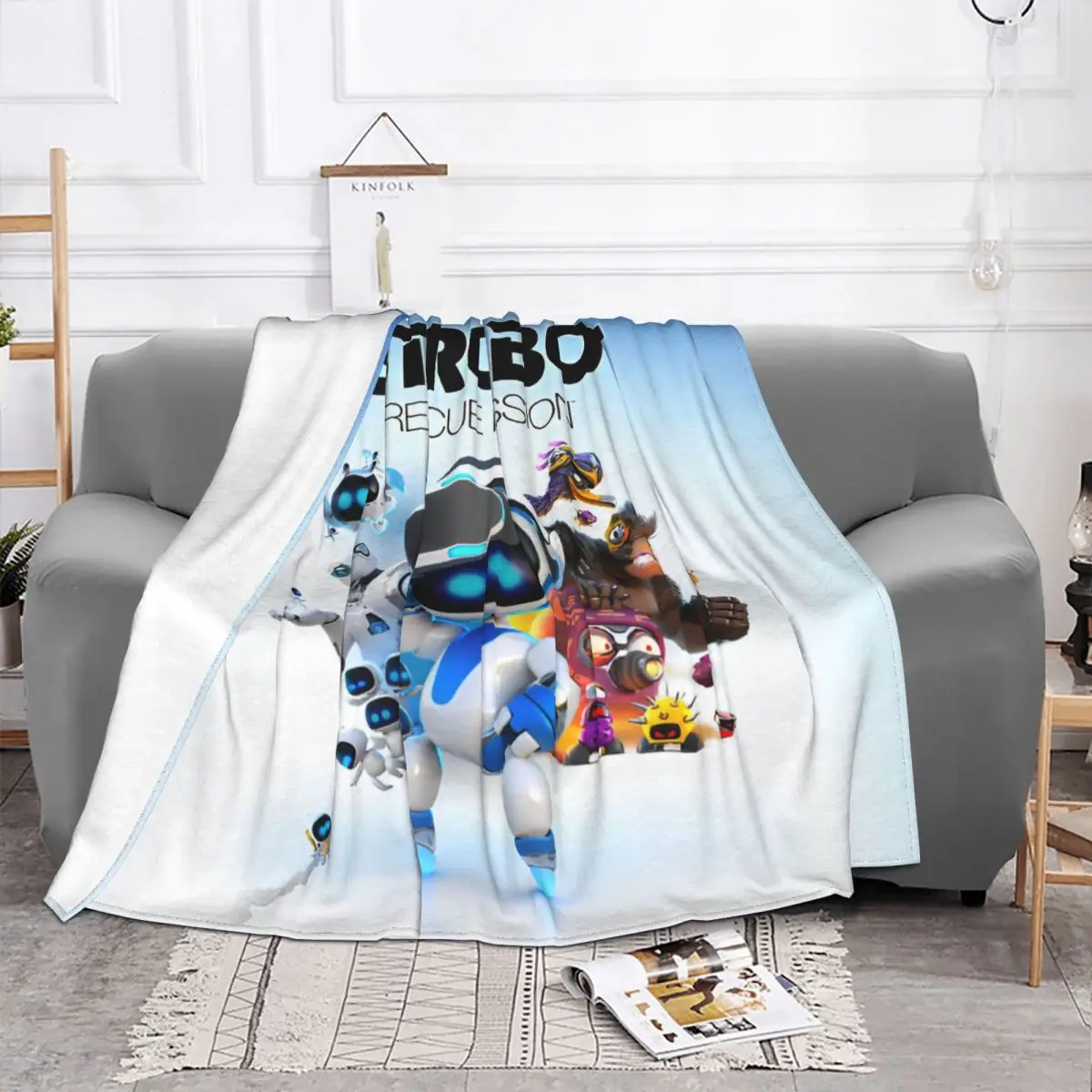 Забавные игровые одеяла Astrobot фланелевое винтажное дышащее одеяло для украшения