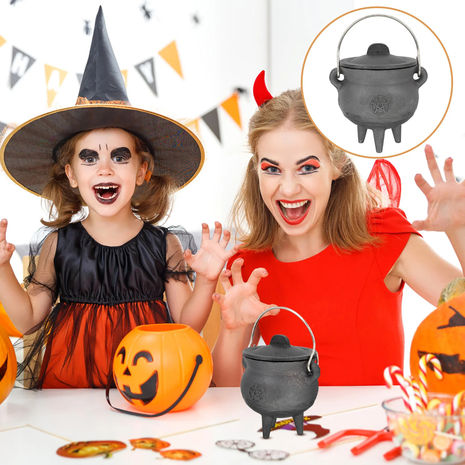 

Witch's Cauldron Pot Halloween Decorative Pots Adornment Sacrificial Utensil