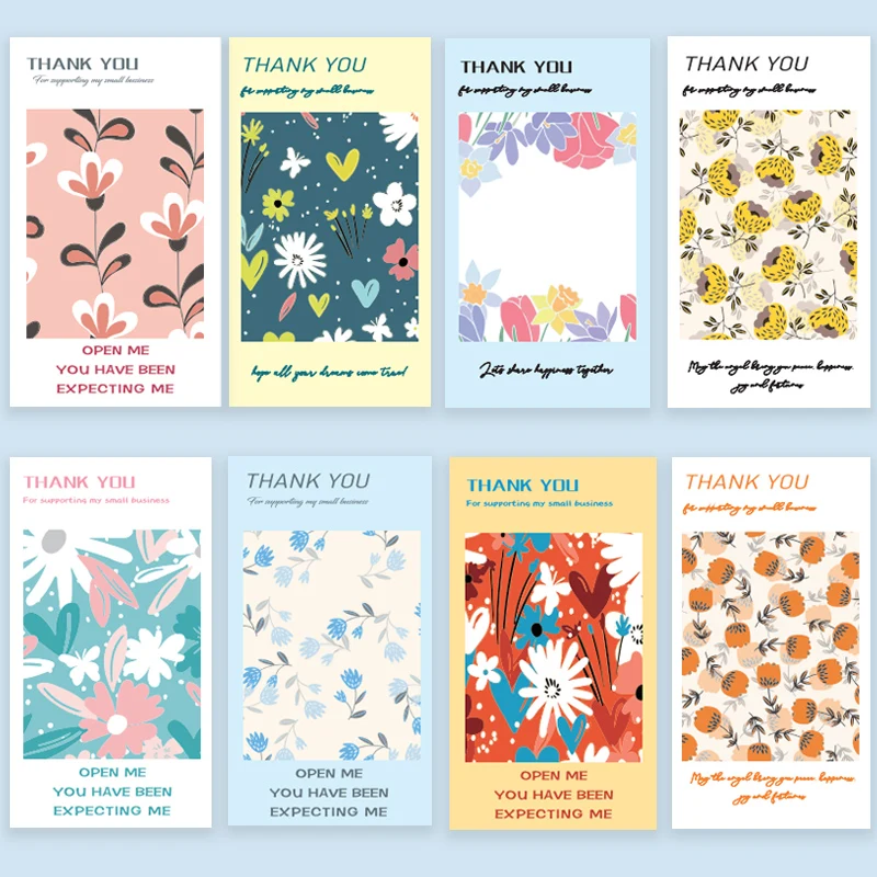 

Packaging Seals Sticker Flower Thank You for Supporting My Small Business Kids Children Birthday Party Gift Decoration Stickers