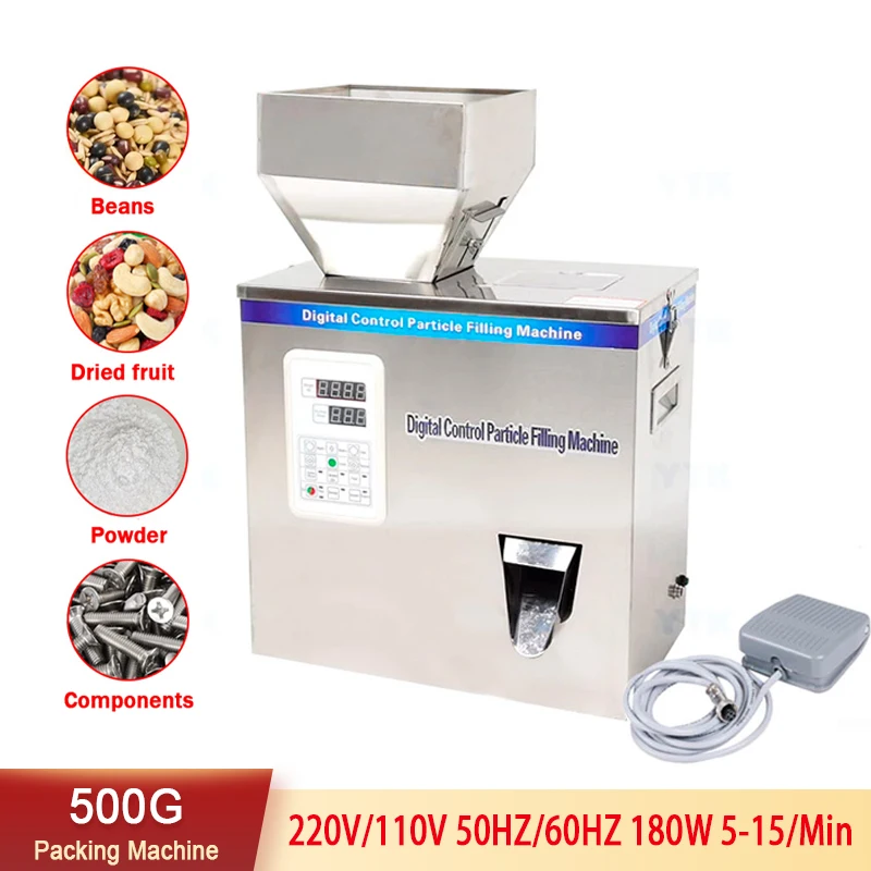 

Granule Powder Filling Machine 500G Automatic Weighing Machine Medlar Packaging Machine For Tea Bean Seed Particle 220V/110V