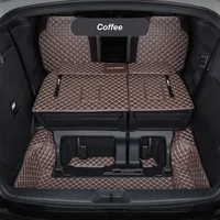 Leather Car Trunk Mats For Toyota Sienna 2021 Anti-Dirty Protector Tray Cargo Liner Accessories Styling