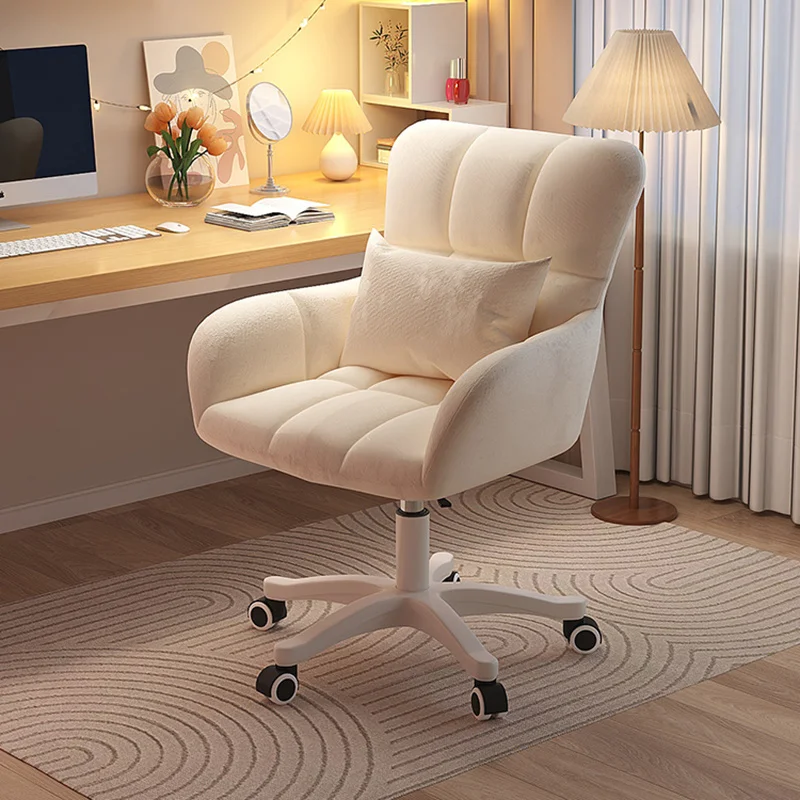 Dormitory Pink Make Up Chair Wheels Desk Chair Individual Co