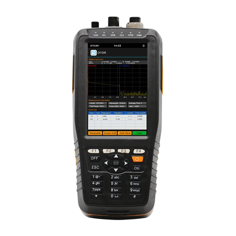 0-60km TM290 Smart Handy OTDR 1310/1550nm Optical Power Meter : -70~+10dbm or -50~+26dbm portable fiber fault locator