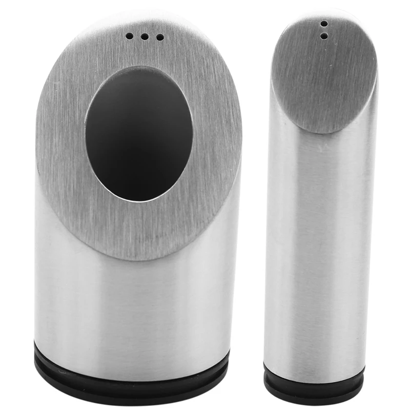 

New 2Pcs Stainless Steel Salt And Pepper Shakers Set For Spices With Holes Seasoning Jar Spice Rack Kitchen Cruet Tool