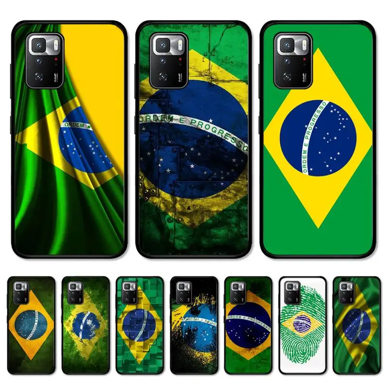 

Brazil Brazilian flag Phone Case for Redmi 5 6 7 8 9 A 5plus K20 4X 6 cover