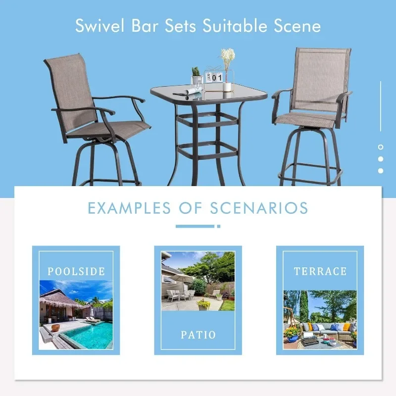 Шарнирный барный комплект Shintenchi для внутреннего дворика уличный высокий стул из