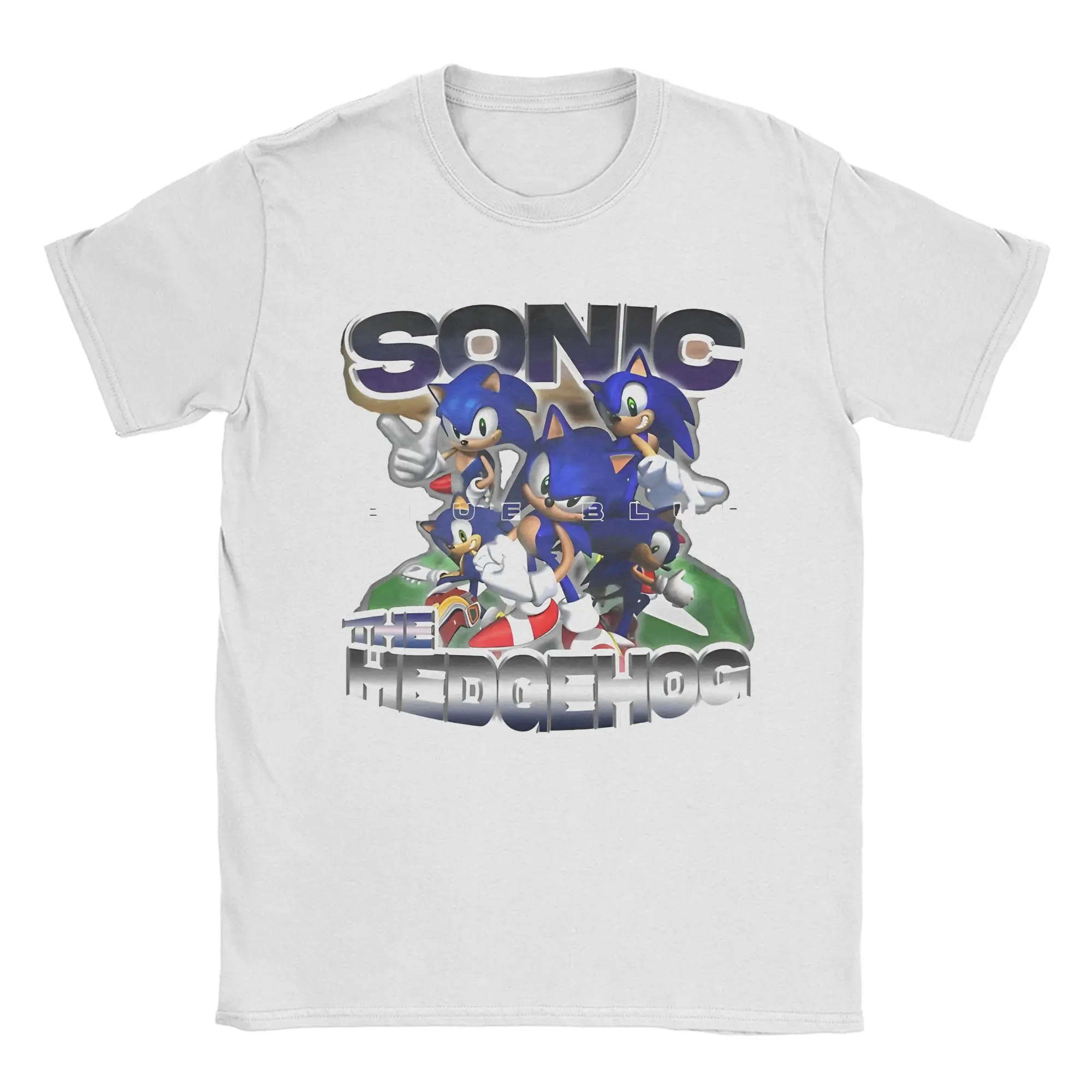 The Blue Hedgehog Shadow T Shirts for Men Women Cotton Funny T-Shirts O Neck Tees Short Sleeve Clothes Original