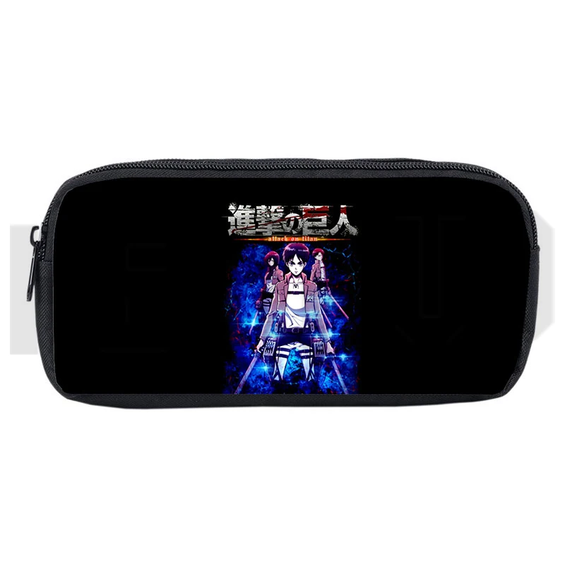 

3D Attack on Titan Season 4 Pencil Case Large Capacity Cartoon Student Kids Gift Pencil Pouch Kawaii Travel Toiletry Makeup Bag