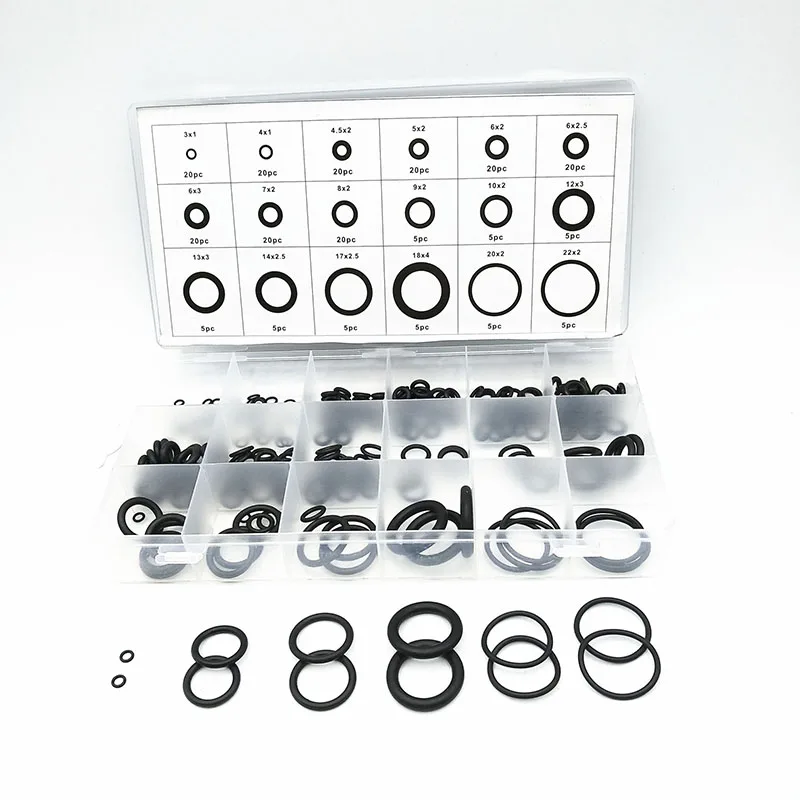 225 шт./коробка уплотнительные кольца из нитрильного каучука набор для ремонта