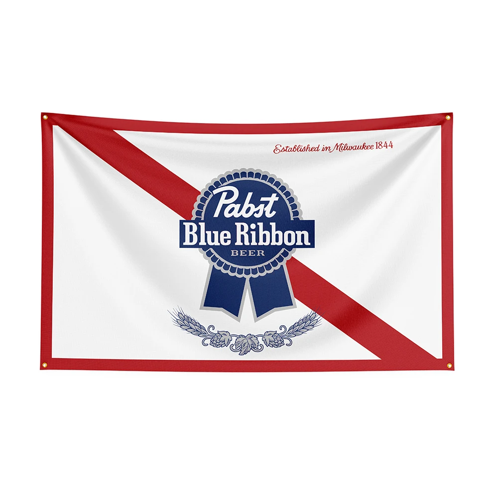 

3x5Ft Pabsts Flag Polyester Printed Beer Banner For Decor