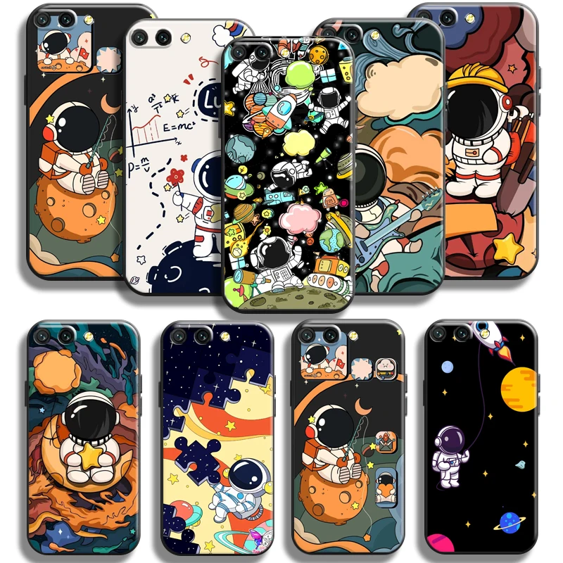 

Cartoon Cute Astronaut For Huawei Honor 10X 9X Lite Pro Honor 10 10i 9 9A Phone Case Coque Silicone Cover Back Carcasa Soft