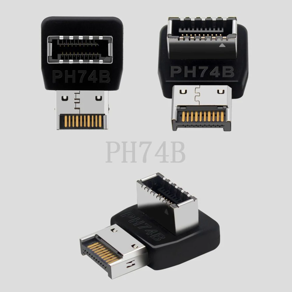 USB-адаптер с разъемом USB 3 1 на Type-E переходник 90 градусов передний шасси типа C для