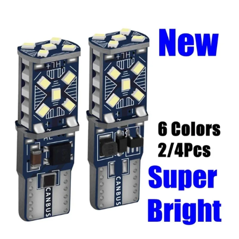 

2/4 шт. T10 W5W 194 198 158 супер яркие светодиодные парковочные огни WY5W 168 2825 автоматические клиновые поворотные боковые лампы салона автомобиля купольная лампа для чтения