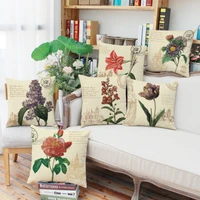 floral world pillow cover spring flower pillowcase for pillows decorative cushions for elegant sofa 40x40 45x45 50x50 home decor