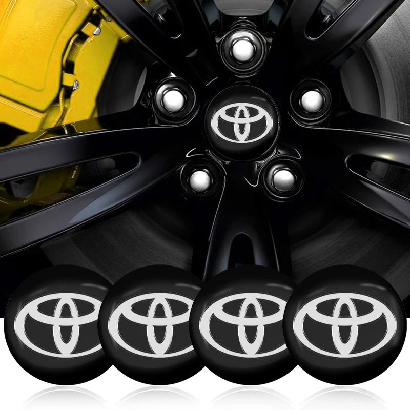 

4PCS 56MM Car Wheel Center Hub Caps Sticker for Toyota Camry Corolla RAV4 Highlander FJ Cruiser Land Yaris Car Accessories Decor