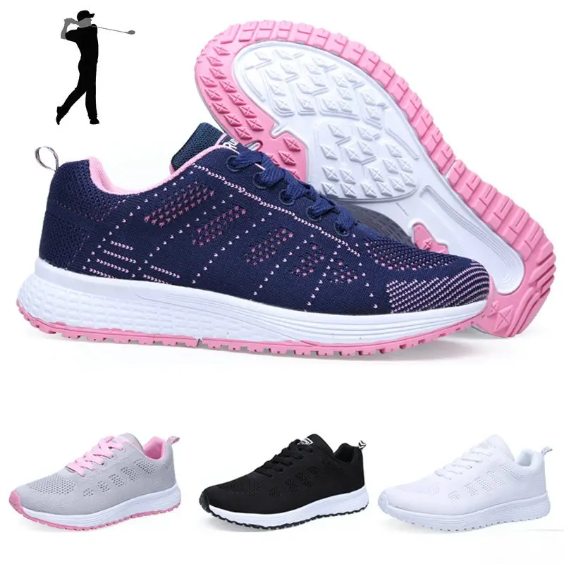 Men Spikeless Golf Shoes Breathable Sports Shoes for Golf Female Training Sneakers Women's Golf Walking Sneaker Gilrs Gym
