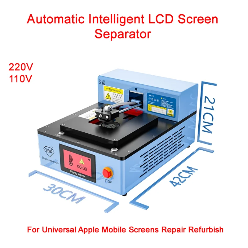 

Automatic Intelligent Control LCD Screen Separator Machine TBK 28 For Universal Apple Mobile Screens Repair Refurbish 220V 110V