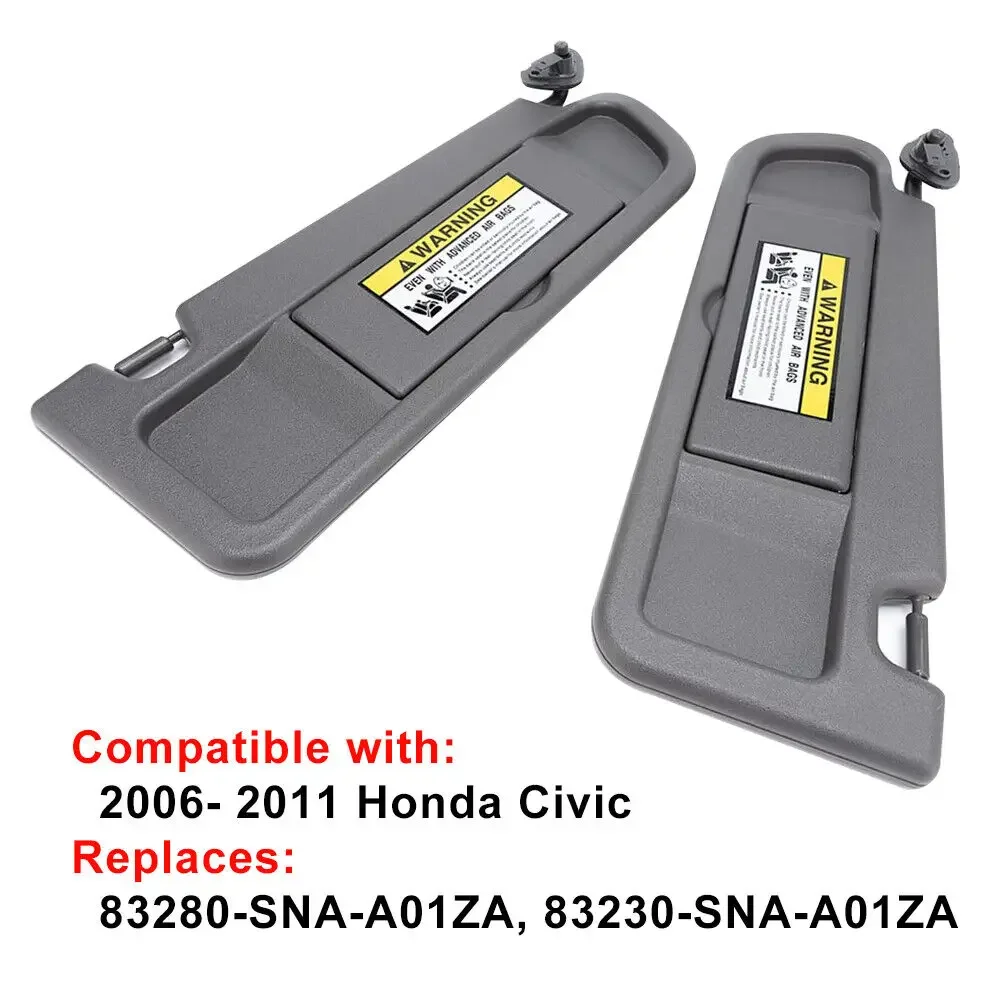 НОВЫЙ Солнцезащитный козырек темно-серый Atlas для 2006 2007 2008 2009 2010 Honda Civic левый и