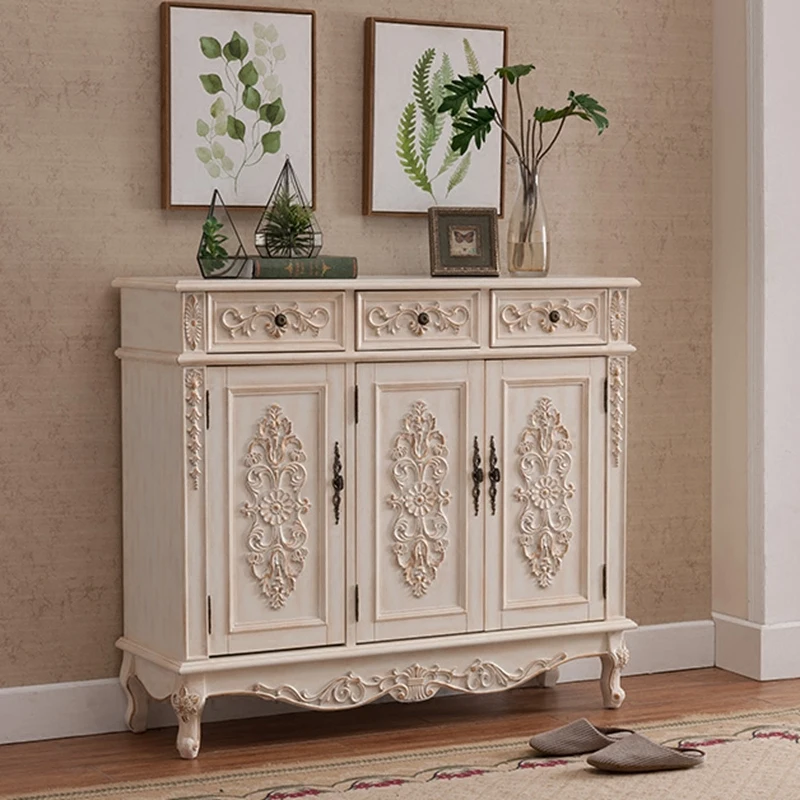 

TLL Shoe Cabinet Multi-Layer Locker Sideboard Cabinet Solid Wood Complete Set