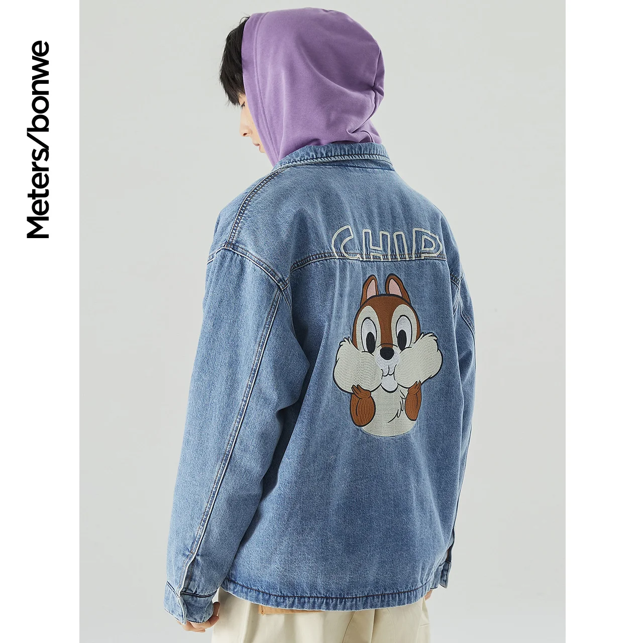 Metersbonwe Mmen's Casual Woven Denim Coats Winter Casual Cotton-Padded Jacket Male Warm Short Loose Denim Jackets