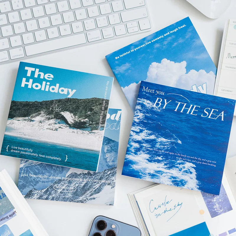 

Ins Literary Notebook Cloud Sea Landscape Serise Journal Time Management Planner Notebooks and Journals Appointment Book