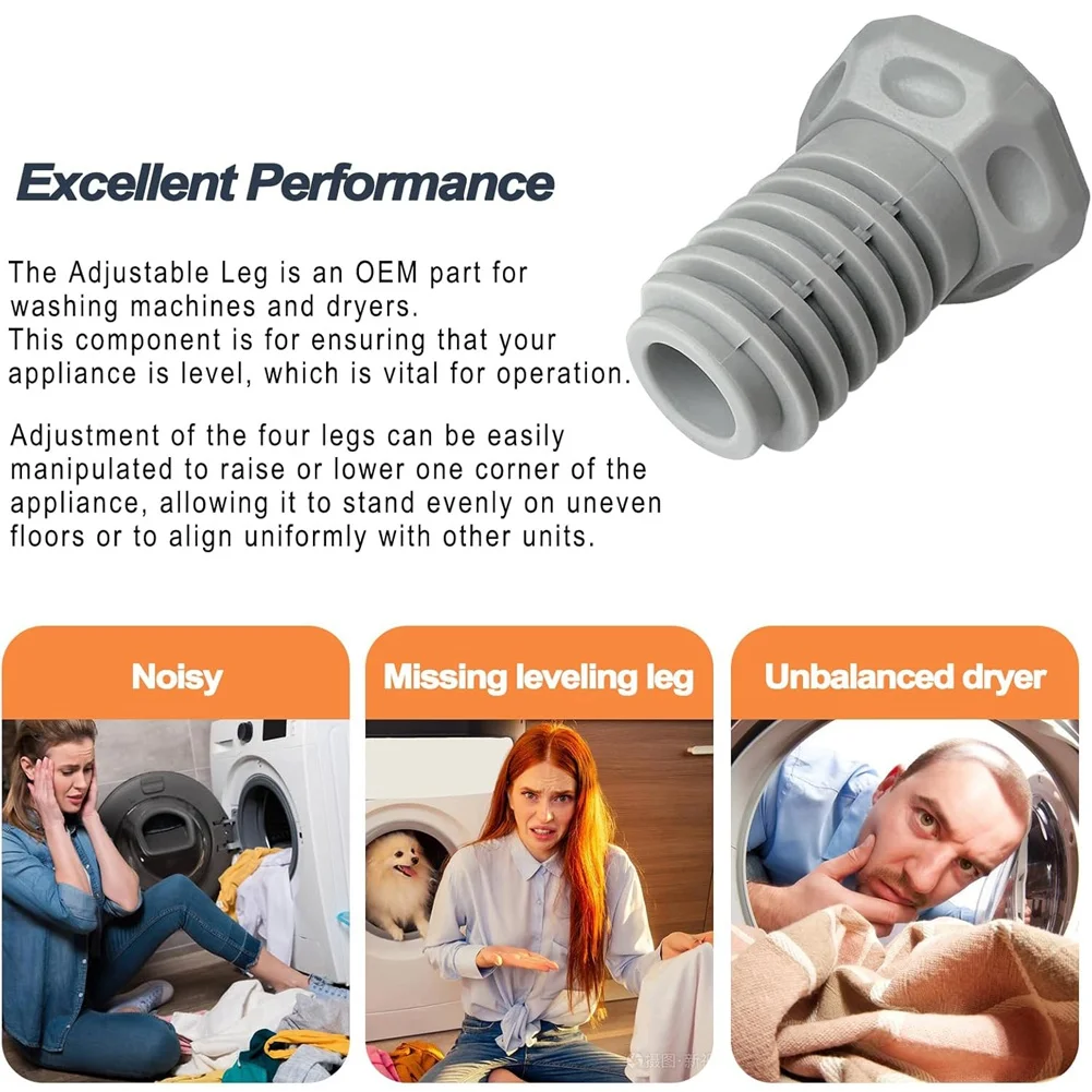 4 упаковки DC61-03128A выравнивающие ножки для сушильной машины заменяют 2692286 АП 5324682 PS