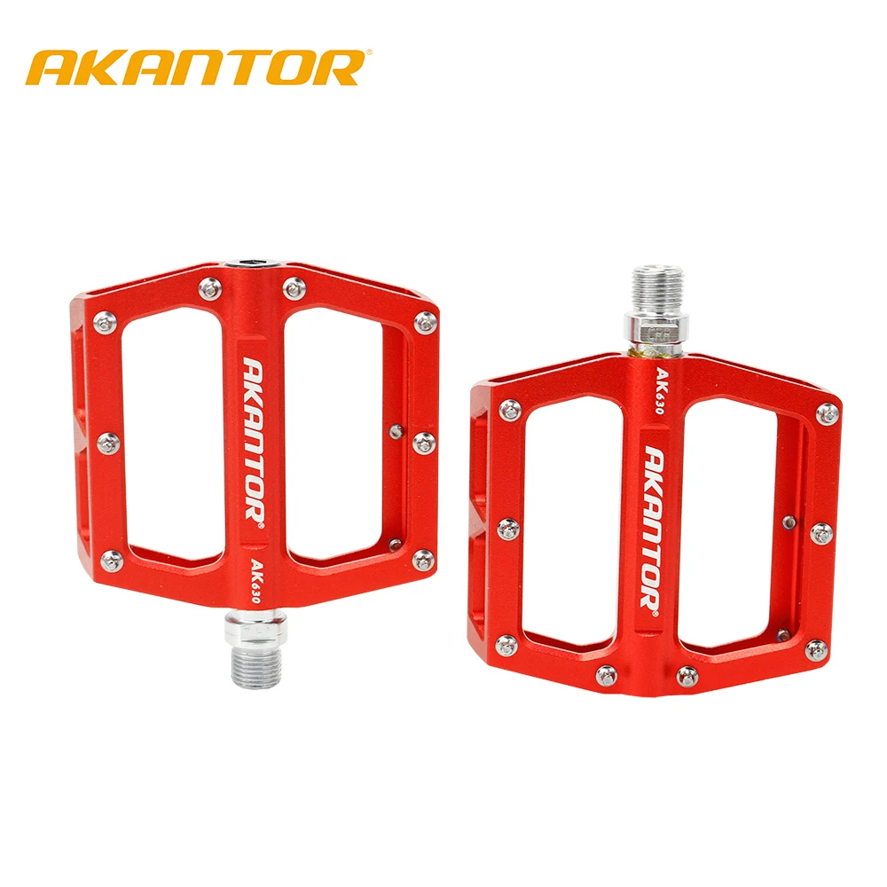 

Bicycle Pedals AKANTOR AK630 Ultralight Aluminum Alloy Colorful Hollow Anti-skid Bearing Mountain Bike Foot Pedal