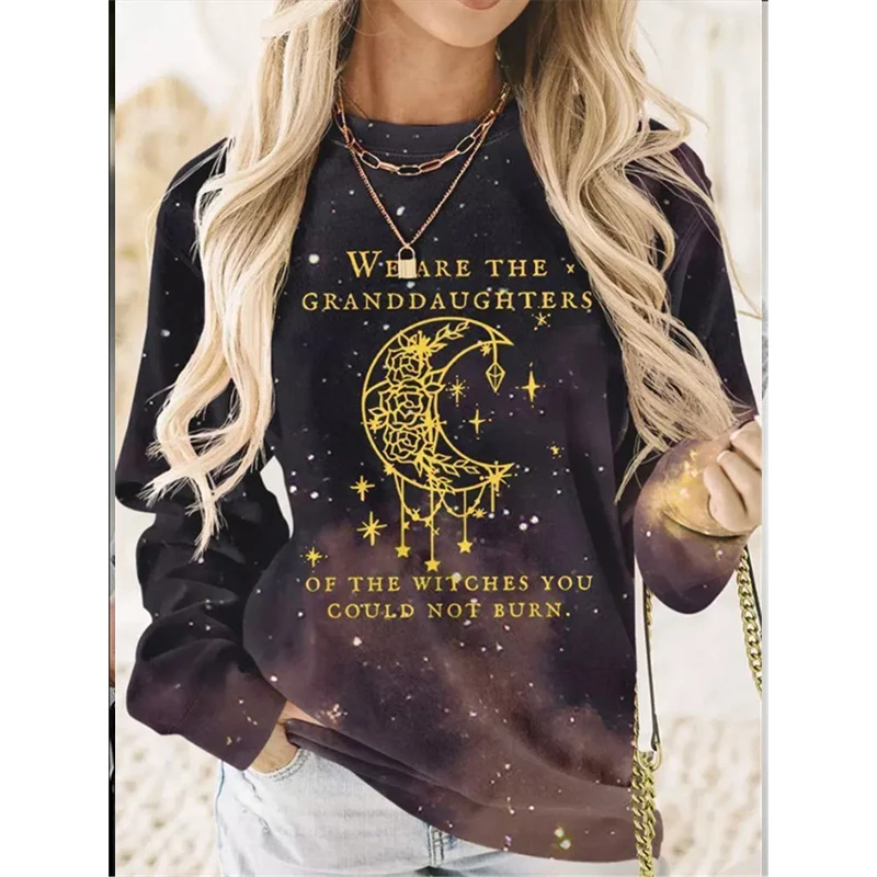 

2022 Autumn New Cat Digital Printing Loose Women's Hoodies Vintage O-neck Long Sleeve Casual Pullover Fashion Sweatshirt Women