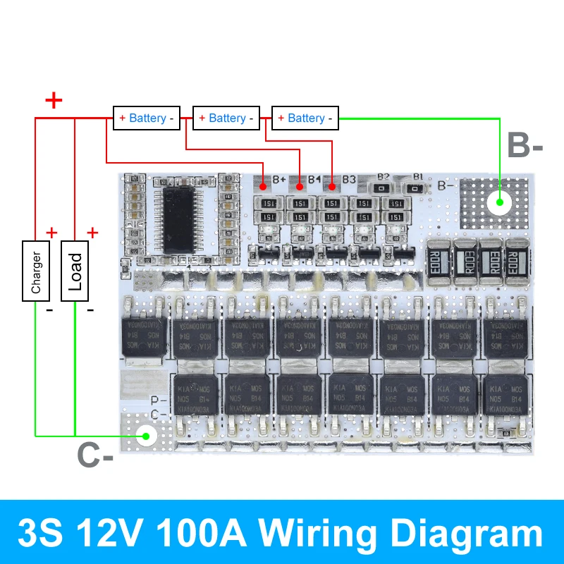

Литиевая батарейная плата TZT BMS 100A